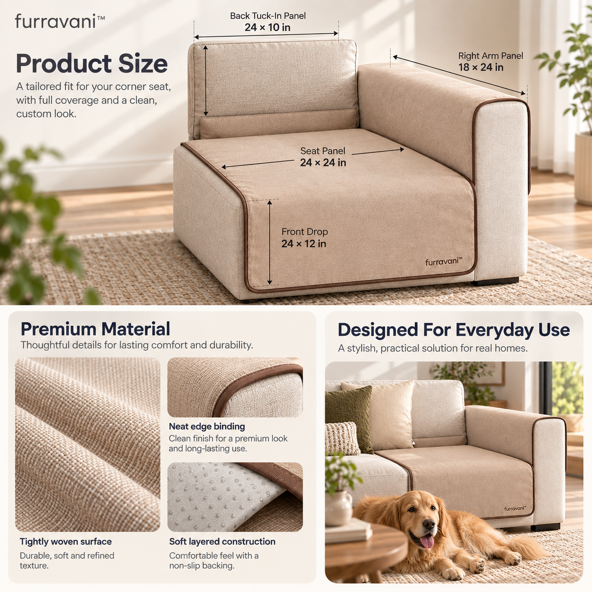 whiskvani™ Corner Seat Cover