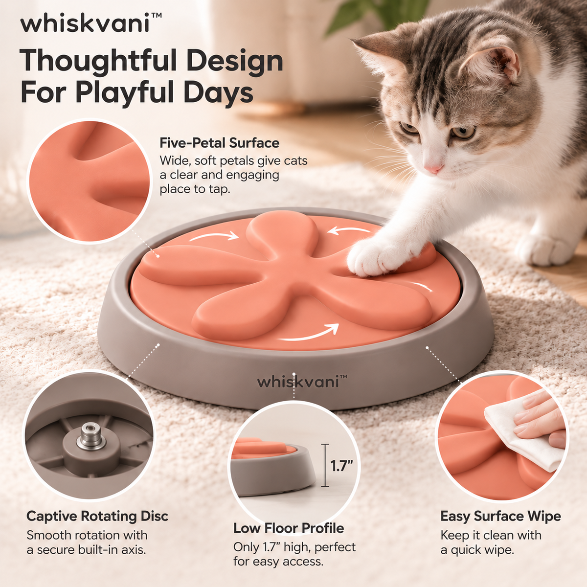 whiskvani™ Petal Play Wheel